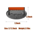 thumbnail image 6 of Burger Press 7.08" Round & 8.3”X4.3”Rectangle Heavy-Duty Cast Iron Grill Presses, 6 of 9