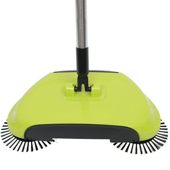 HOMEMAXS  Dust Mops for Floor Cleaning Hand Sweeper Manual Sweeping Rotating Green