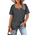 thumbnail image 1 of Puff Manga Corta, Transpirable, Elegante, Casual, Camisas Sueltas Para Mujeres Para El Hogar Amonsee Otros, 1 of 6