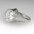 thumbnail image 3 of Round Moissanite Wedding Ring Solid Silver Ring Solitaire Moissanite Engagement Ring April Birthstone Ring, 3 of 5