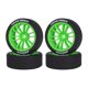 thumbnail image 2 of Juego de 4 neumáticos RC para coches de drift, ligeros y de fácil montaje. Verde, 2 of 9