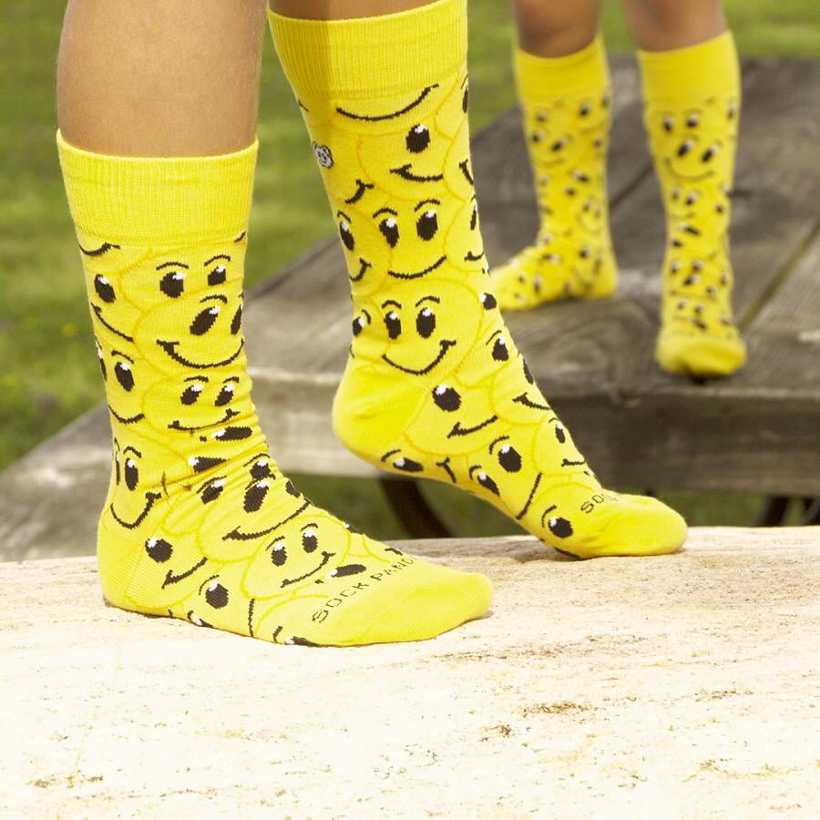 Sock Panda Happy Smiley Face Socks