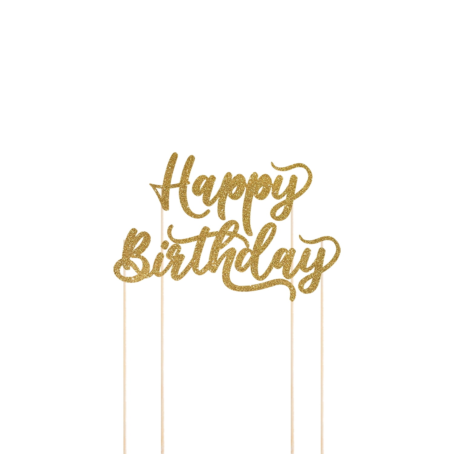 Happy Birthday Cake Topper Prime Glitter Cardstock Set of 3pcs ...