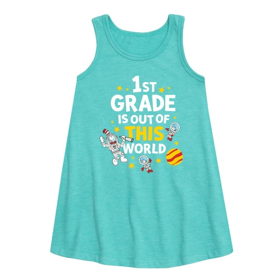 Dr. Seuss - First Grade Out Of This World - Youth Girls A-line Dress