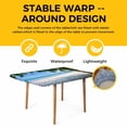 thumbnail image 4 of Coastal Beach Table Cloths for 3 Foot Rectangle Tables, Summer Ocean Sea Modern Palm Coconut Tree Patio Waterproof Elastic Fitted Tablecloths, Washable Rectangular Table Cover for Camping, 4 of 8