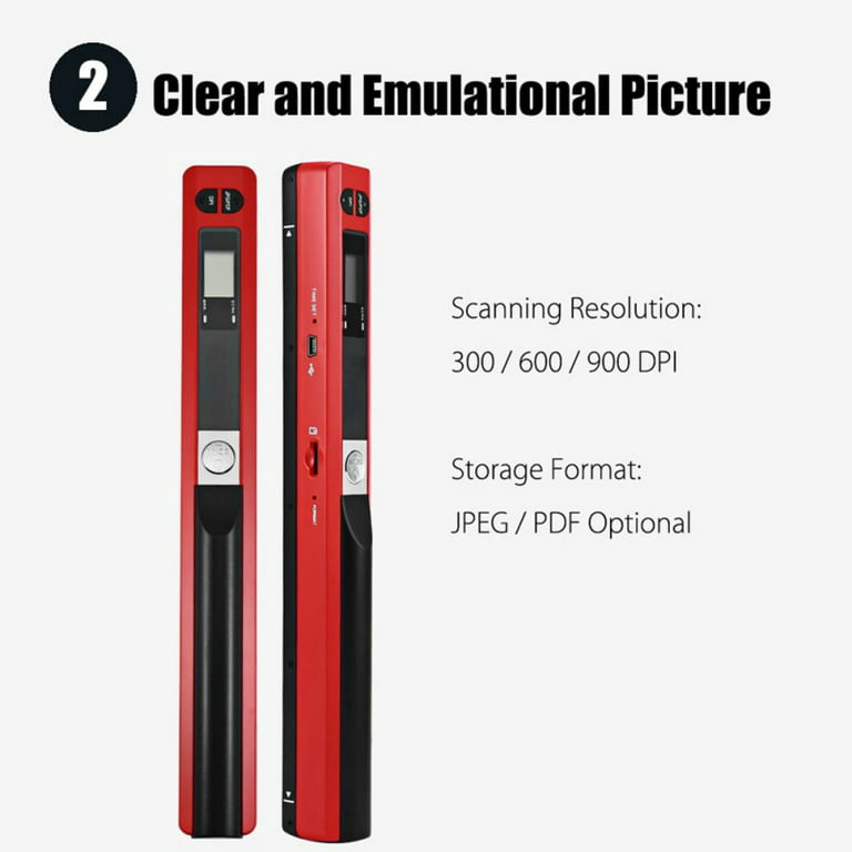 Portable Scanner Photo Scanner for A4 Documents Handheld Scanner for  Business