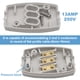 thumbnail image 4 of Caja de conexiones eléctricas de 3 terminales, 2 piezas, caja de conexiones de cable eléctrico blanca, conector flexible, 250 V, 13 A, caja de conexiones pequeña para conector exterior, energía, 4 of 7