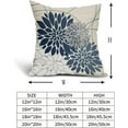 Dark Blue Flower Pillow Covers 18x18 Grey Gray White Floral Spring