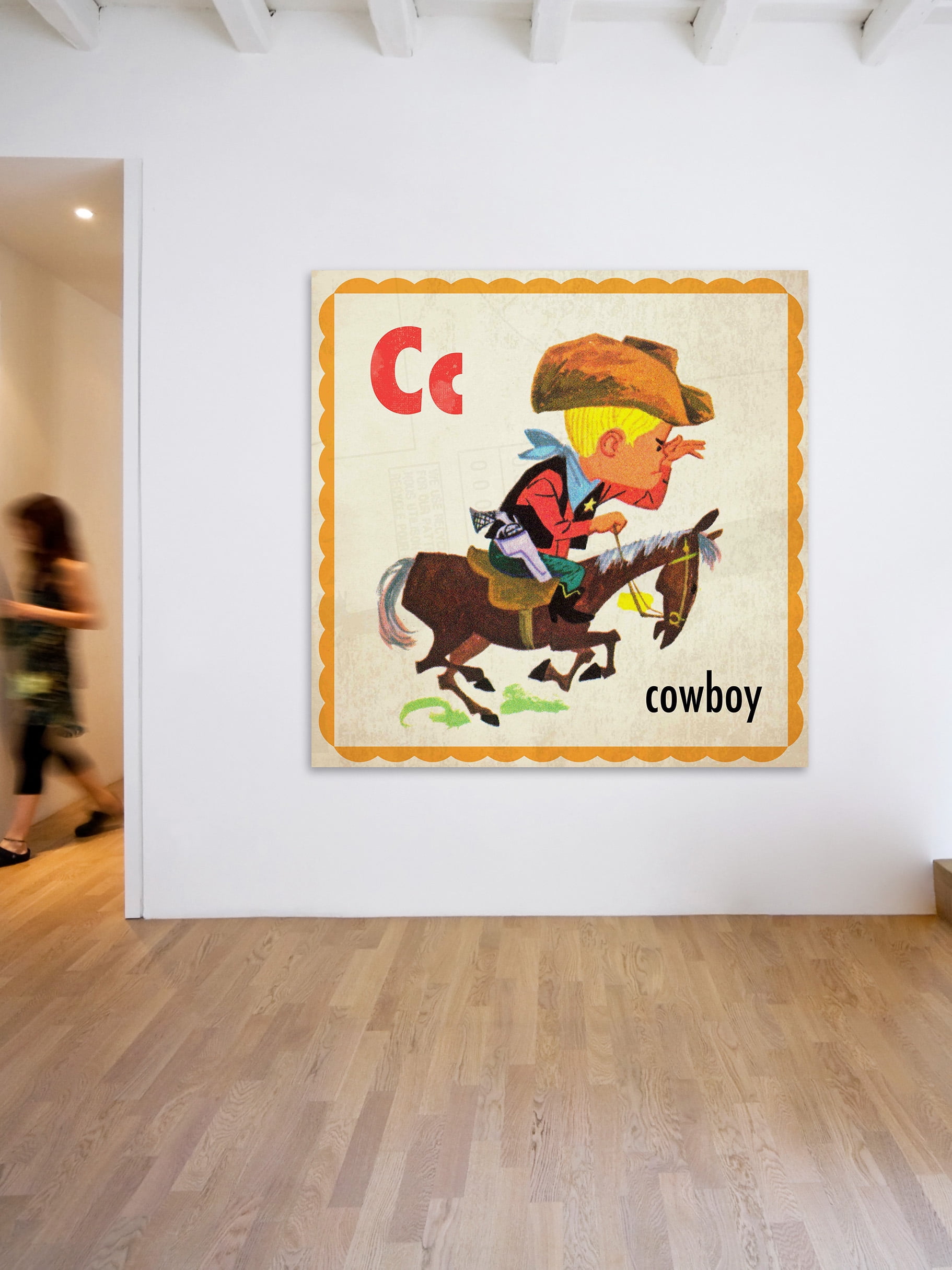"Cowboy" Painting Print on Wrapped Canvas