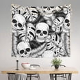 thumbnail image 3 of Daiia Skull and palm leaves Pattern Tapestry 60x51 Inches Wall Hanging Tapestry Artistic Wall Hanging Bedroom Wall Decor Living Room Tapestry Dorm Room Decor, 3 of 9