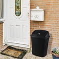 thumbnail image 3 of Wekioger 4-Pack 10 Gallon Plastic Swing Top Trash Can, Kitchen Garbage Can with Swing Lid, Black, 3 of 7