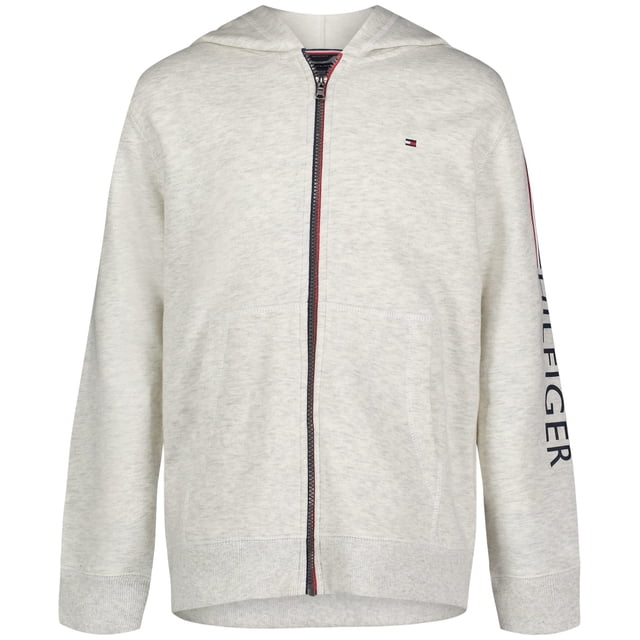 Sudadera con capucha Tommy Hilfiger para niños, manga larga, forro polar, cierre completo, 4 años