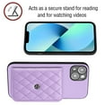 thumbnail image 3 of Nalacover Crossbody Wallet Case for iPhone 14 Plus RFID Blocking Card Slot Holder, Magnetic Flip Folio Purse Case, PU Leather Envelope Design Handbag Women Girls For iPhone 14 Plus, Purple, 3 of 10