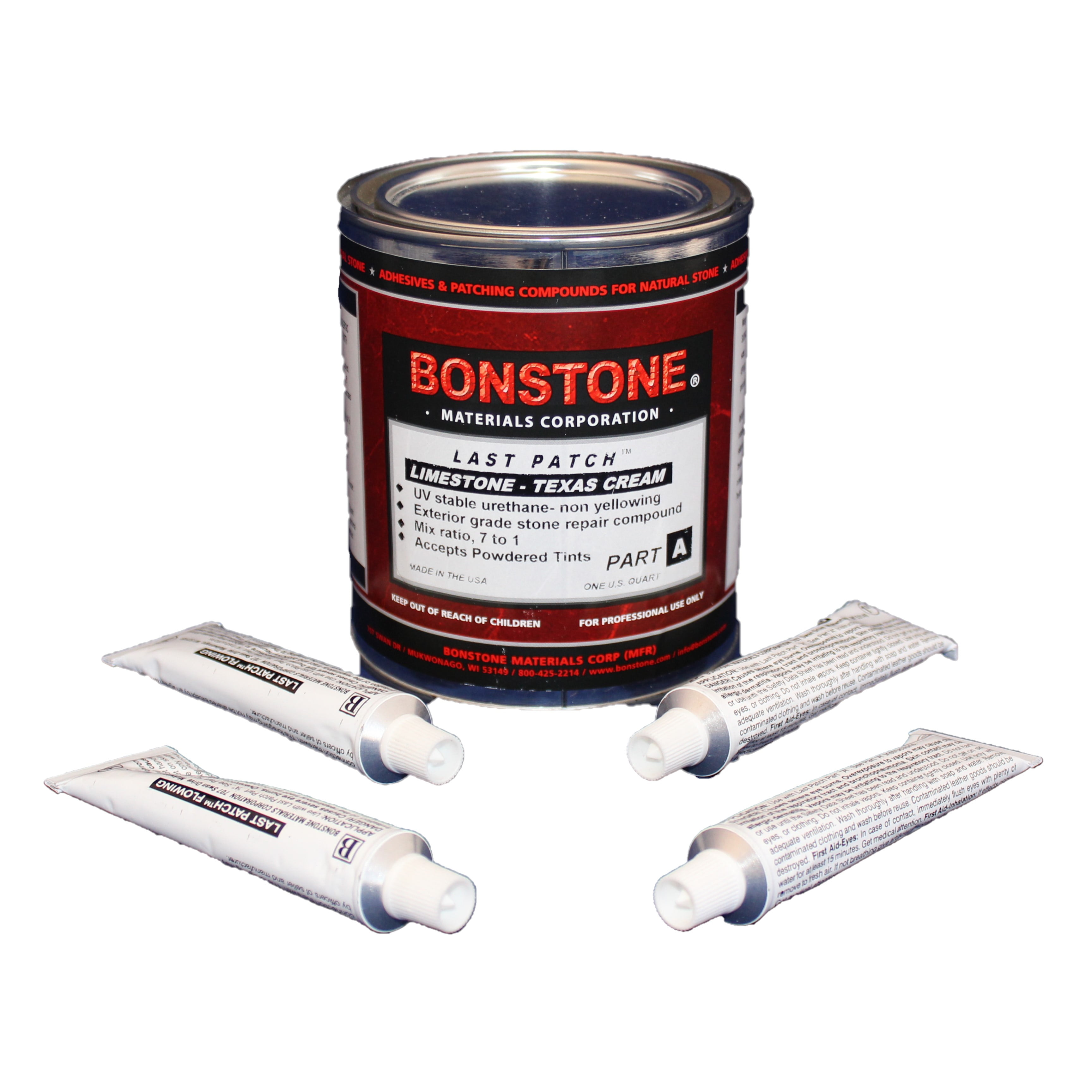 Bonstone Last Patch Limestone Repair Texas Cream Quart Size with 4