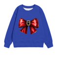 thumbnail image 4 of TFEOQRY Toddler Christmas Sweatshirts for Boys and Girls Casual Christmas Printed Long Sleeve Hoodless Sweatshirt Blue, 4 of 4