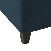 Noble House Madison Dark Blue Fabric Storage Ottoman