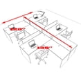 thumbnail image 2 of Four Person Modern Accoustic Divider Office Workstation Desk Set, #OT-SUL-SPRB46, 2 of 2