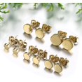 thumbnail image 2 of 14k Yellow Gold Ball Stud Earring with Gold Butterfly Pushbacks, 2 of 6