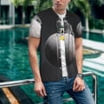 thumbnail image 6 of Hirioo Astronaut Sitting On Mercury Planet for Men's Baseball T-shirt Shirts Short Sleeve Casual Summer Button Stretch T Shirts,Size S-4XL-4X-Large, 6 of 7