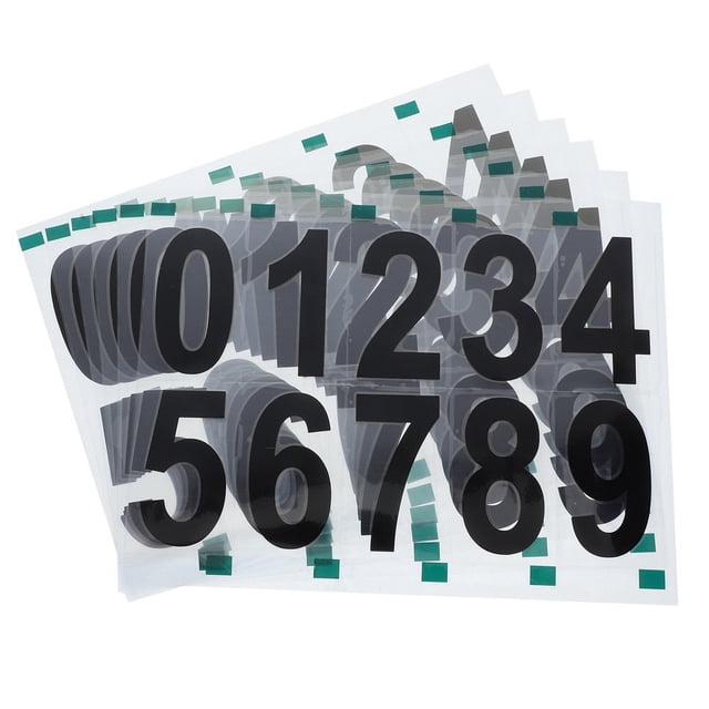 HLONK 6 Sheets Reflective Waterproof Self Adhesive Mailbox Numbers Sticker Decal for Signs Doors Cars Home Business Address