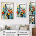 thumbnail image 4 of Designart "Midcentury Mosaic Blue Mid Century Vibes II" Abstract Wall Art Print, 4 of 5