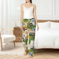 thumbnail image 5 of Uemuo Construction Machinery1 Pattern Women's Wide Leg Palazzo Lounge Pants with Pockets Light Weight Loose Comfy Casual Pajama Pants-Small, 5 of 9