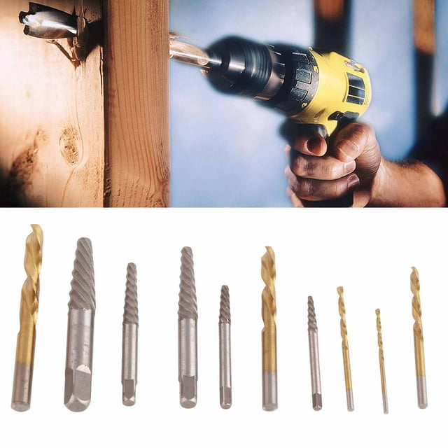Durable Screw Extractor Set, Extractor, Metal Case for Removing Damaged Screw