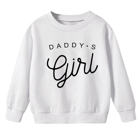 LOVZFMLL Little Boys Girls Tops Letter Graphic Fleece Lined Warm Cozy Casual Everyday Crew Neck Long Sleeve Sweatshirt Fall Clothes 4-5 Years Boys Girls Clothes