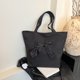 thumbnail image 4 of Bolso Nylon para Mujeres Bolso Hombro Bownot Lindo Bownot Bag Lovely Tote (negro), 4 of 9