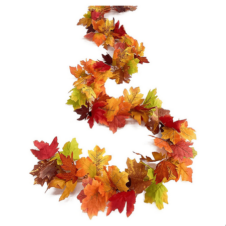 

Halloween Autumn Pendant Simulated Maple Leaf Thanksgiving Decoration Home Wall Hanging Simulated Maple Leaf Rattan A