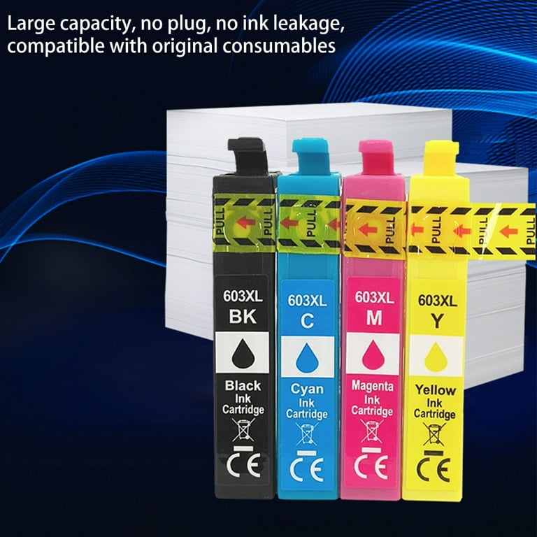 LxTek 603XL Compatible Ink Cartridge Replacement for Epson 603 XL for  XP-4100 XP-3100 XP-2100 XP-2105 XP-4105 XP-3105 Workforce WF-2830 WF-2850  WF-2835 WF-2810 (Black Cyan Magenta Yellow，4-Pack)