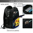 thumbnail image 4 of Disketp PLANETA EN FORMA DE PIZZA Travel Laptop Backpack, Laptops Backpack with USB Charging Port, Water Resistant Computer Bag Gift for Men & Women, 4 of 7