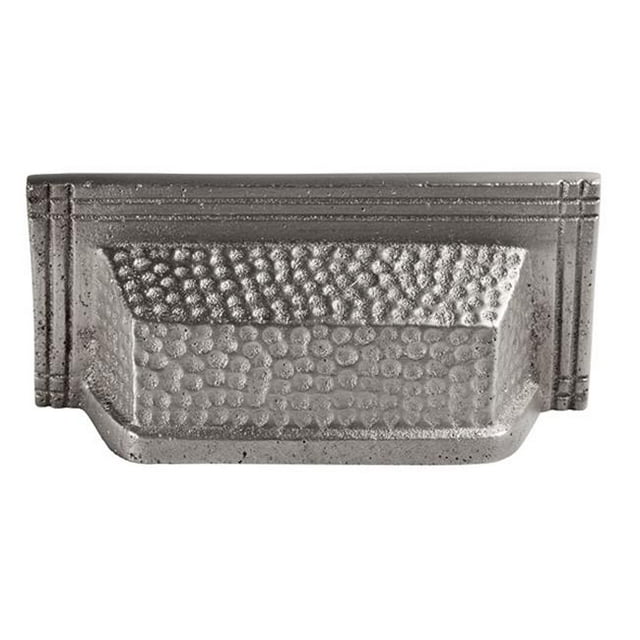 The Copper Factory Solid Cast Copper Rectangular Bin Pull on 3in. Centers in Satin Nickel Finish - CF118SN