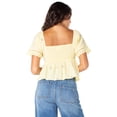 thumbnail image 3 of Celebrity Pink Women's Embroidered Eyelet Peplum Top, Sizes XS-XXXL, 3 of 7