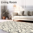 thumbnail image 2 of ODIKA 2'x3' Machine Washable Non-Slip Area Rug, Trellis Lattice with Quatrefoil Junction Points High Traffic Rug with Pad, Black, 462870, 2 of 8