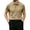 Khaki, variant on Dwelliawo Men's Waffle Knit Polo Shirt Short Sleeve with Chest Pocket Raglan Sleeve Casual Work Summer Black 5xL