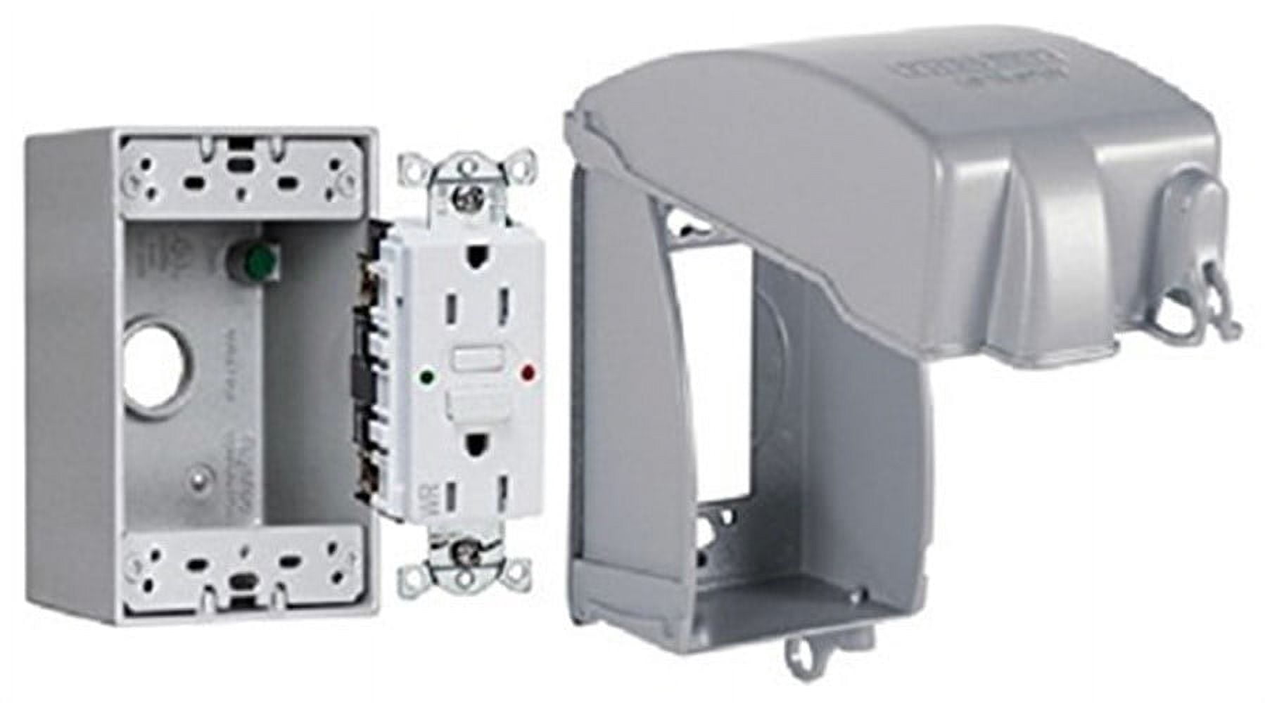 Taymac Outdoor GFCI Outlet Kit MKG4280SS - Lockable - Multicolor — Indoor & Outdoor Use, NEC-Compliant