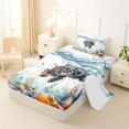 thumbnail image 2 of Homewish Cute Dachshund Twin Sheets,Ocean Seaweed Seashell Bedding,Pet Dog Decor,3-Piece,1 Fitted Sheet and 1 Pillowcase, 2 of 6