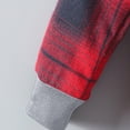 thumbnail image 5 of Towmus Toddler Baby Boy Fall Winter Clothes Casual Flannel Shirt Tops Plaid Hooded Jacket Color Block Sweatpants 2Pcs Unisex Outfit, 5 of 7