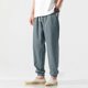 thumbnail image 4 of Ceisia Men's Breathable Loose Tapered Casual Pants with Elastic Drawstring Waist Light Blue M Gifts, 4 of 9