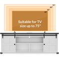 thumbnail image 6 of Trilenars 77 Inch TV Stand - Mid Century Entertainment Center with Storage Cabinets, Charge Station & Barn Doors**, 6 of 6