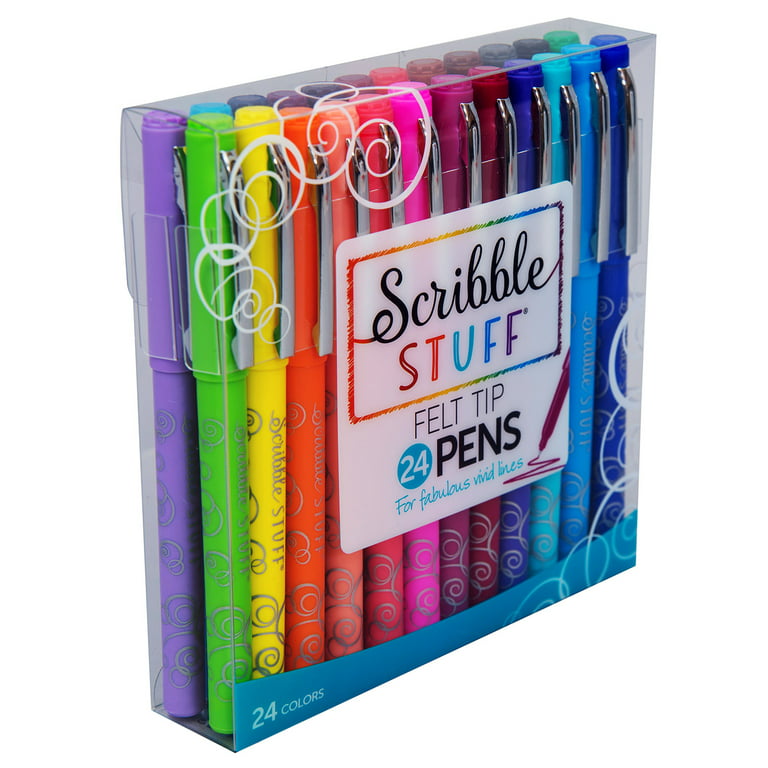 Scribble Stuff Tri Fold Case Felt Tip Pens, 30 ct - Fred Meyer