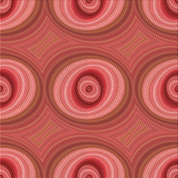 Ahgly Company Indoor Square Patterned Ferrari Red Area Rugs, 8' Square