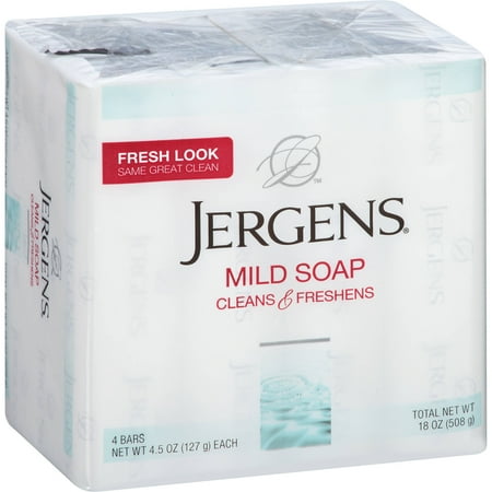 Jergens Mild Soap Bath 4-Bar (4.5oz per bar) (Best Mild Soap For Vulva)