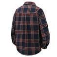 thumbnail image 3 of JUUYY Men Casual Plaid Shirt Long Sleeve Button Down Trundown Collar Shirt Tops Cardigan Shirts with Pocket Navy#1 L, 3 of 3