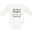 thumbnail image 3 of Inktastic My Great Grandma Loves Me Heart Great Grandchild Boys or Girls Long Sleeve Baby Bodysuit, 3 of 5