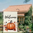 thumbnail image 6 of Thanksgiving Fall Garden Flag Outdoor 12x18 double sided Courtyard Bag Garden Thanksgiving Pumpkin, Deciduous Harvest flag Welcome Holiday flag outside fall sales clearance outdoor, 6 of 7