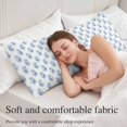 thumbnail image 5 of Blue Floral Body Pillow Cover 20 x 60 Inch Decorative Pillow Cover Rustic Leaves Flowers Country Botantical Lumbar Pillowcase Seasonal Rectangle Cushion Case for Couch Sofa Bed Living Room, 5 of 9