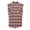 Black and Orange, variant on Men's Casual Flannel Plaid Shirt Sleeveless Cotton Plus Size Vest Red and White M