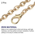thumbnail image 3 of Uxcell 47"x0.22" Purse Chain Strap, 2Pack Purse Handle Shoulder Bag Replacement Strap, Gold, 3 of 5